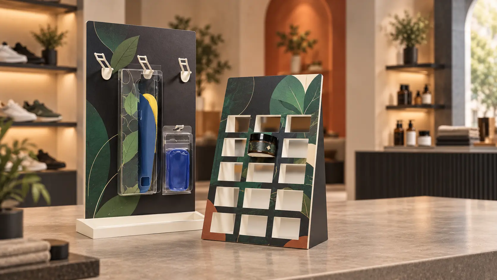 Espositori Linea Colore per cosmetici e accessori