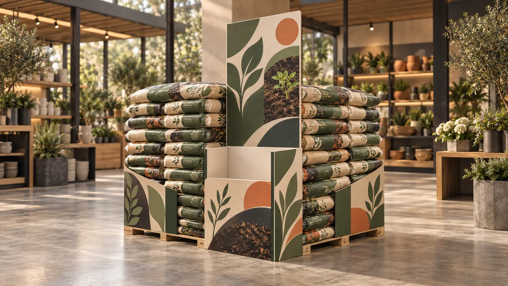 Isola promozionale personalizzata per prodotti da giardinaggio