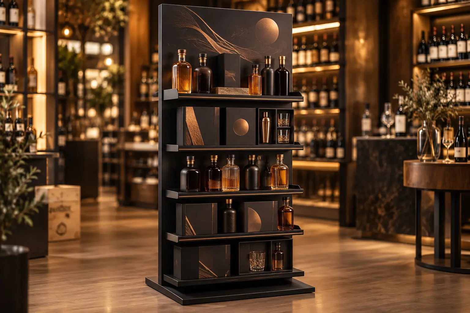 Mobile espositore premium per cocktail e spirits
